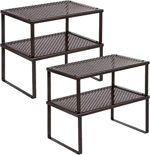 NEX™ Expandable & Stackable Kitchen Cabinet & Counter Shelf Organizer, 2ct.